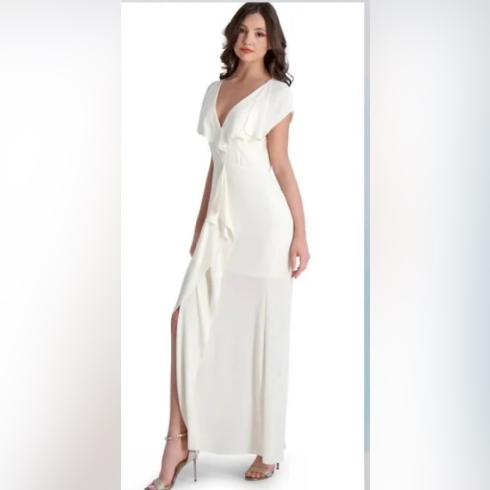BCBGMAXAZRIA CREAM Evette Womens Bridesmaid Formal Evening Dress NWT SIZE 0 $298